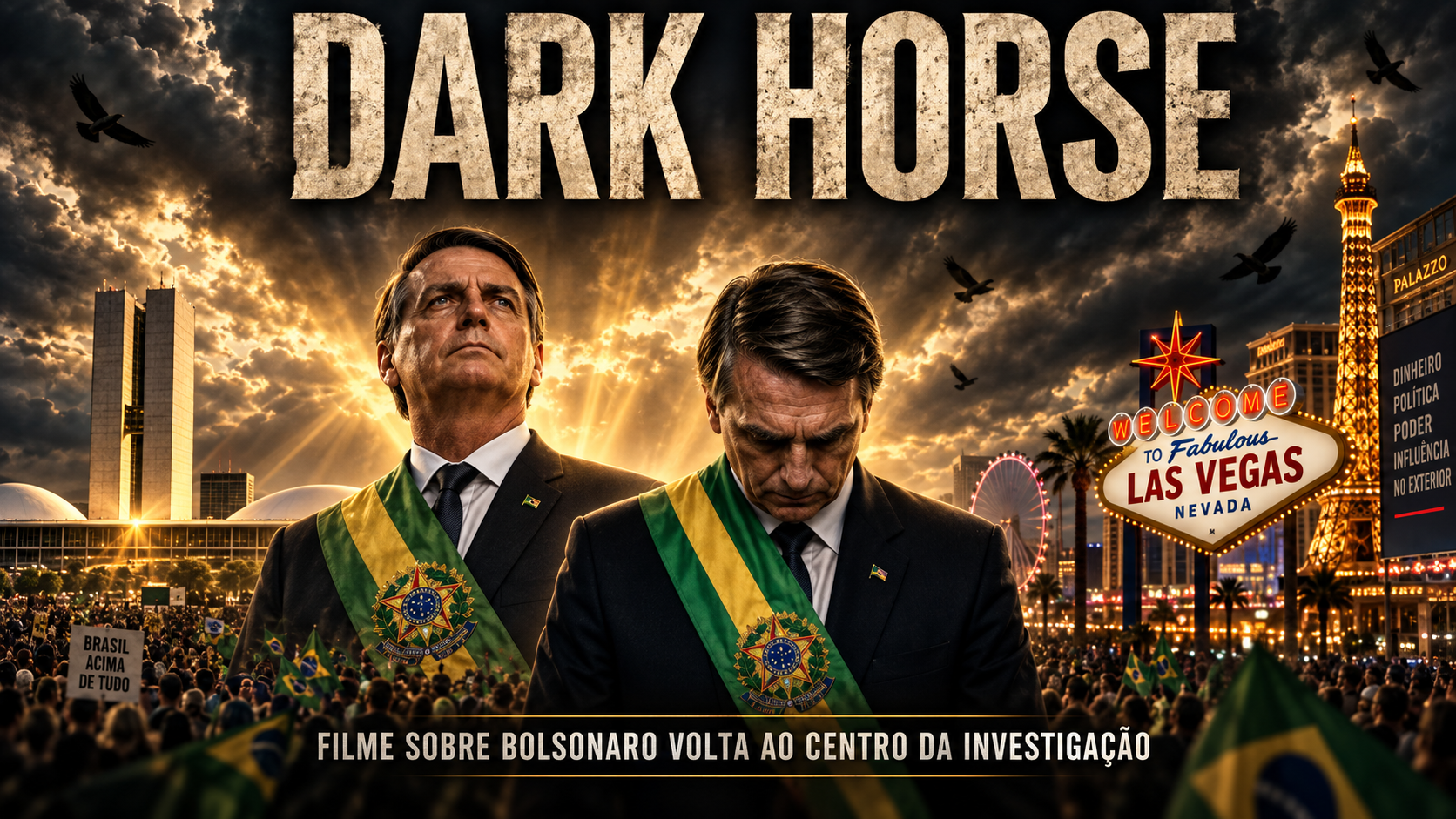 Filme Dark Horse sobre Jair Bolsonaro em meio à investigação sobre a origem dos recursos da produção