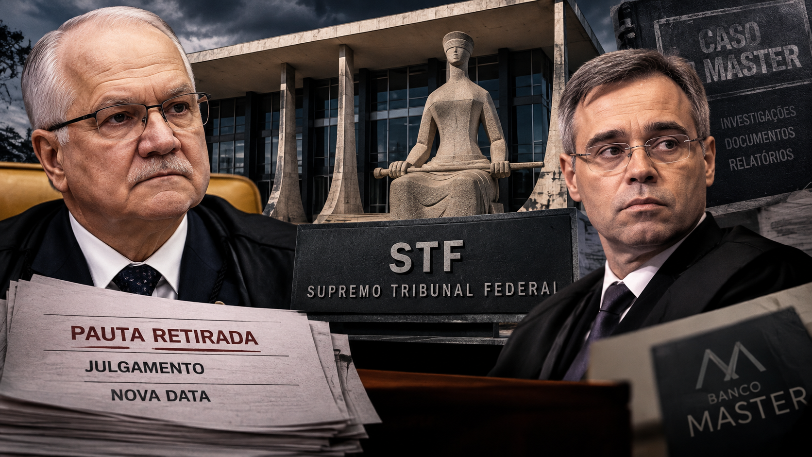 Edson Fachin e André Mendonça durante sessão do Supremo Tribunal Federal