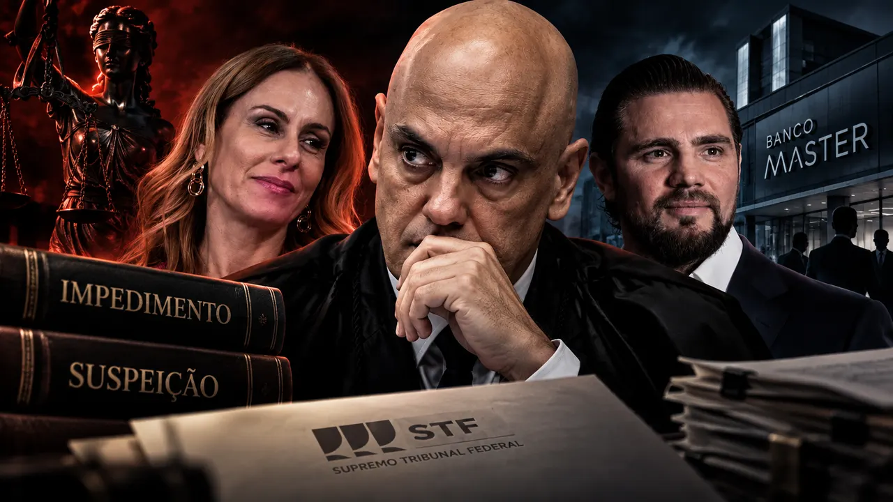 Alexandre de Moraes, Viviane Barci de Moraes e Daniel Vorcaro em matéria sobre ação no STF envolvendo registros do Senado