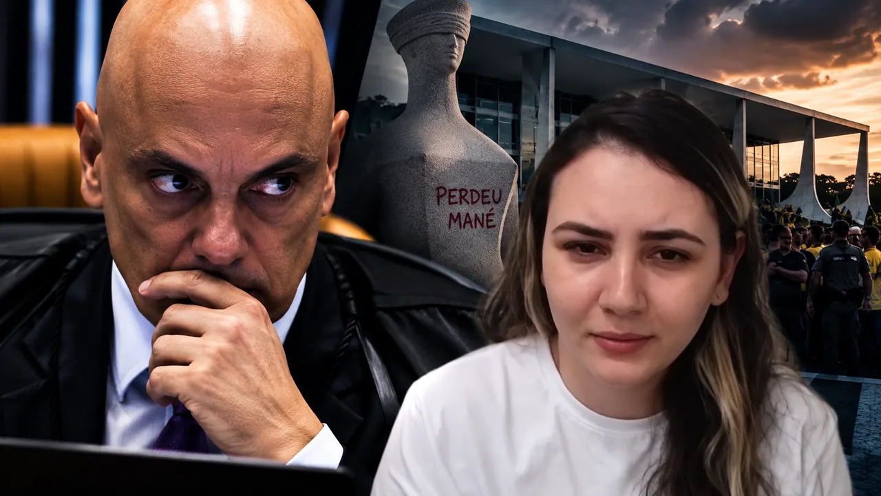 Alexandre de Moraes e Débora do Batom em montagem sobre decisão que concedeu progressão para o regime semiaberto