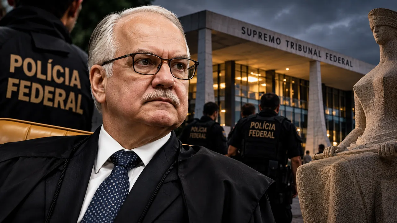 Ministro Edson Fachin, presidente do STF, em reportagem sobre as regras para investigações da Polícia Federal envolvendo magistrados no caso Banco Master.