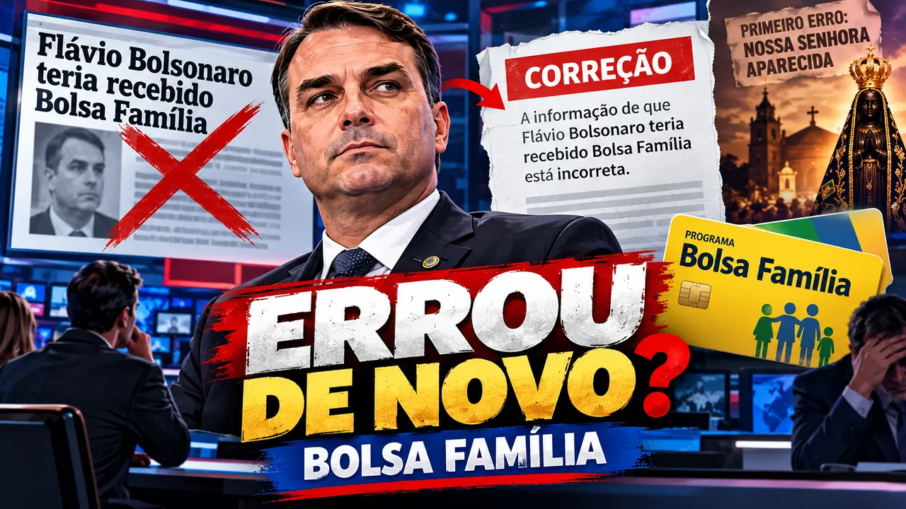 Globo e g1 envolvidos em polêmica sobre informação incorreta a respeito da proposta de Flávio Bolsonaro para o Bolsa Família nas eleições de 2026