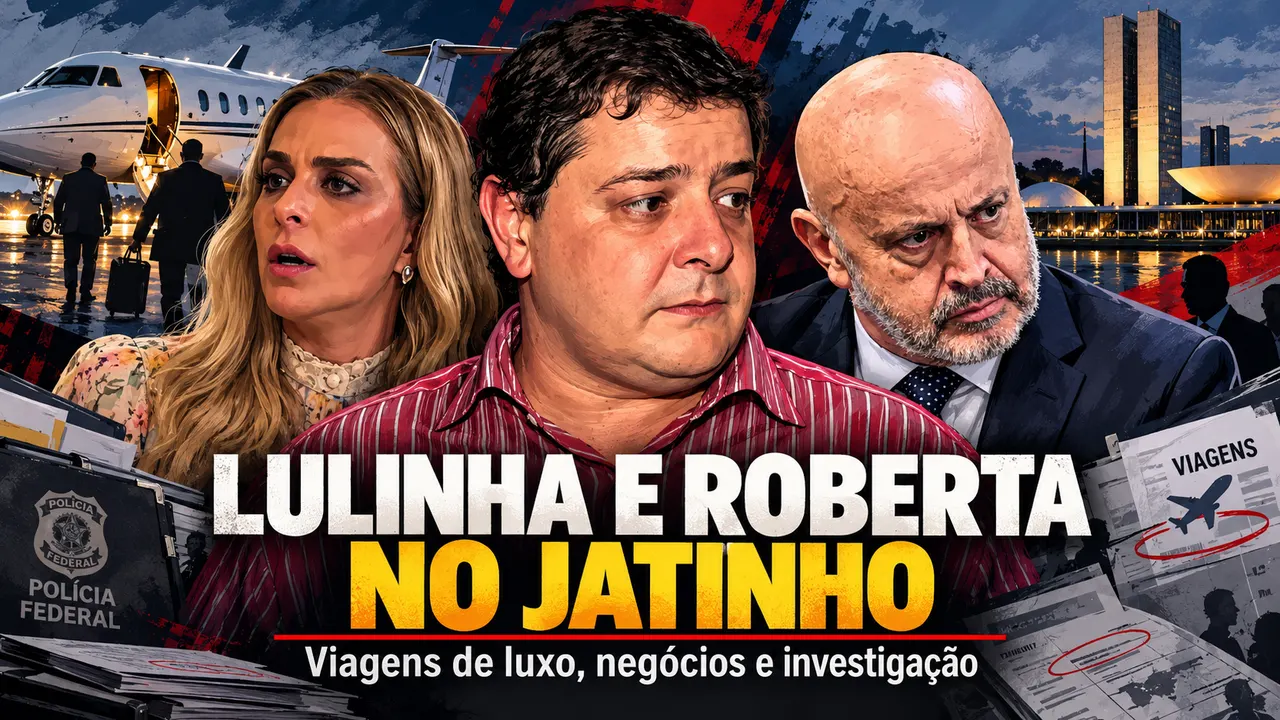 Lulinha e Roberta Luchsinger aparecem em jatinho durante viagem à Finlândia em janeiro de 2025