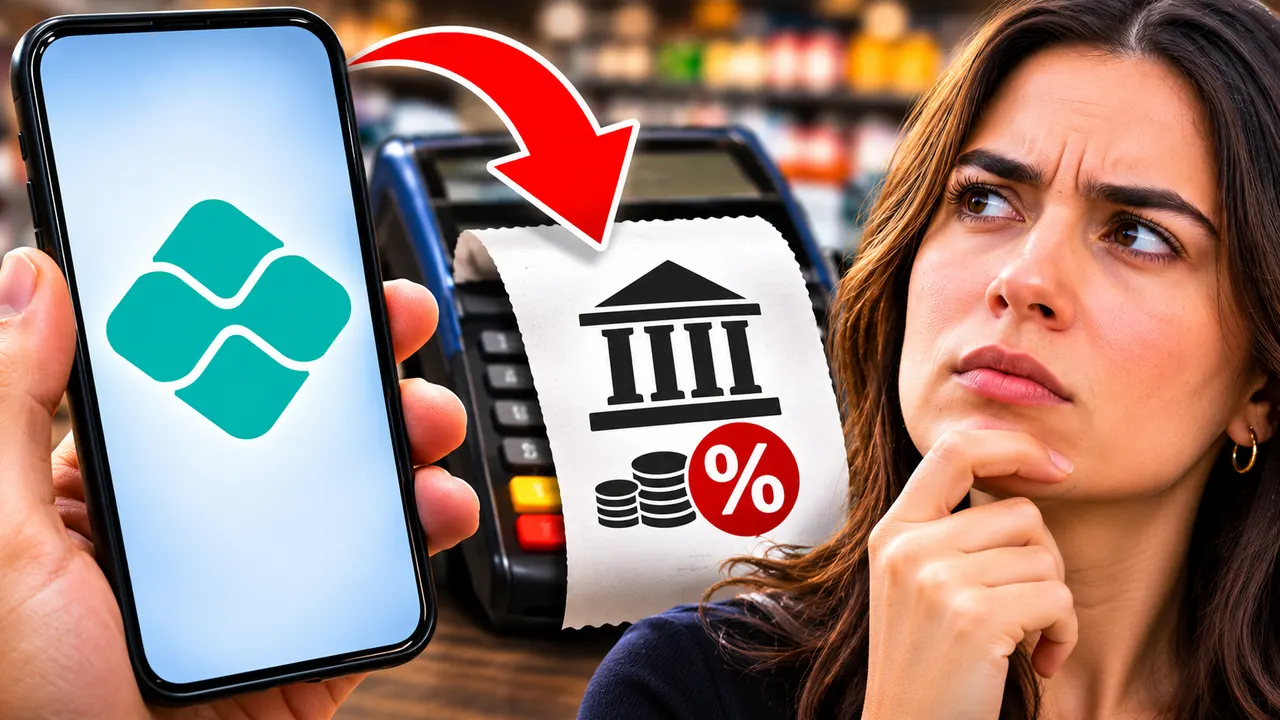 Ilustração do Split Payment mostrando pagamento eletrônico com divisão automática do valor entre comerciante e arrecadação de impostos